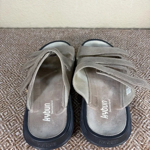 Kybun Kriens Sand Sparkle Suede Leather Sandals Women's Size US 8.5 EU 39.5 - Picture 5 of 8